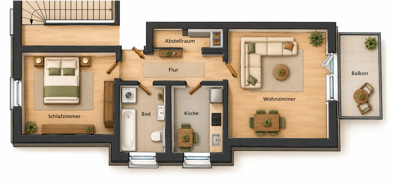 2 room apartment with 47 m² in Dresden – Photo 5