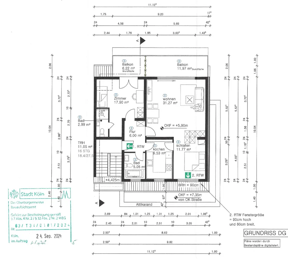 3 Zimmer Wohnung mit 92 m² in Köln – Bild 2