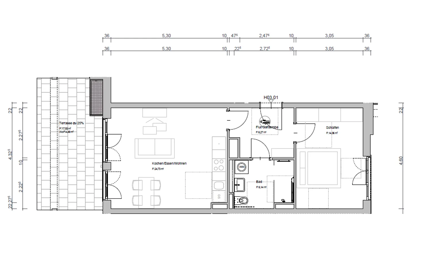 2 room apartment with 56 m² in Regensburg – Photo 2