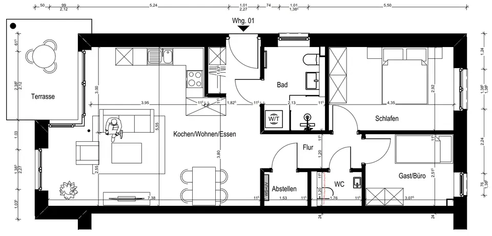 3 Zimmer Wohnung mit 76 m² in Leer – Bild 5