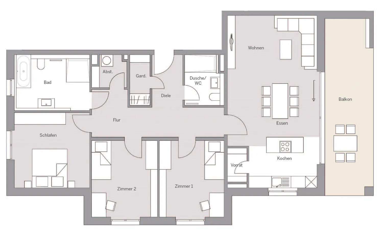 4 Zimmer Wohnung mit 130 m² in Freiburg im Breisgau – Bild 2