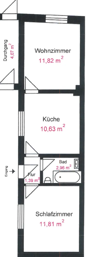 2 room apartment with 40 m² in Cologne – Photo 6
