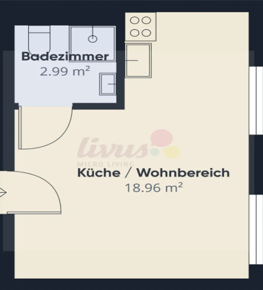 1 Zimmer Wohnung mit 25 m² in Berlin – Bild 5