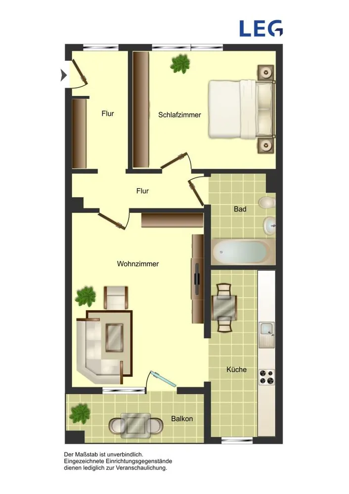 2 Zimmer Wohnung mit 61 m² in Detmold – Bild 7