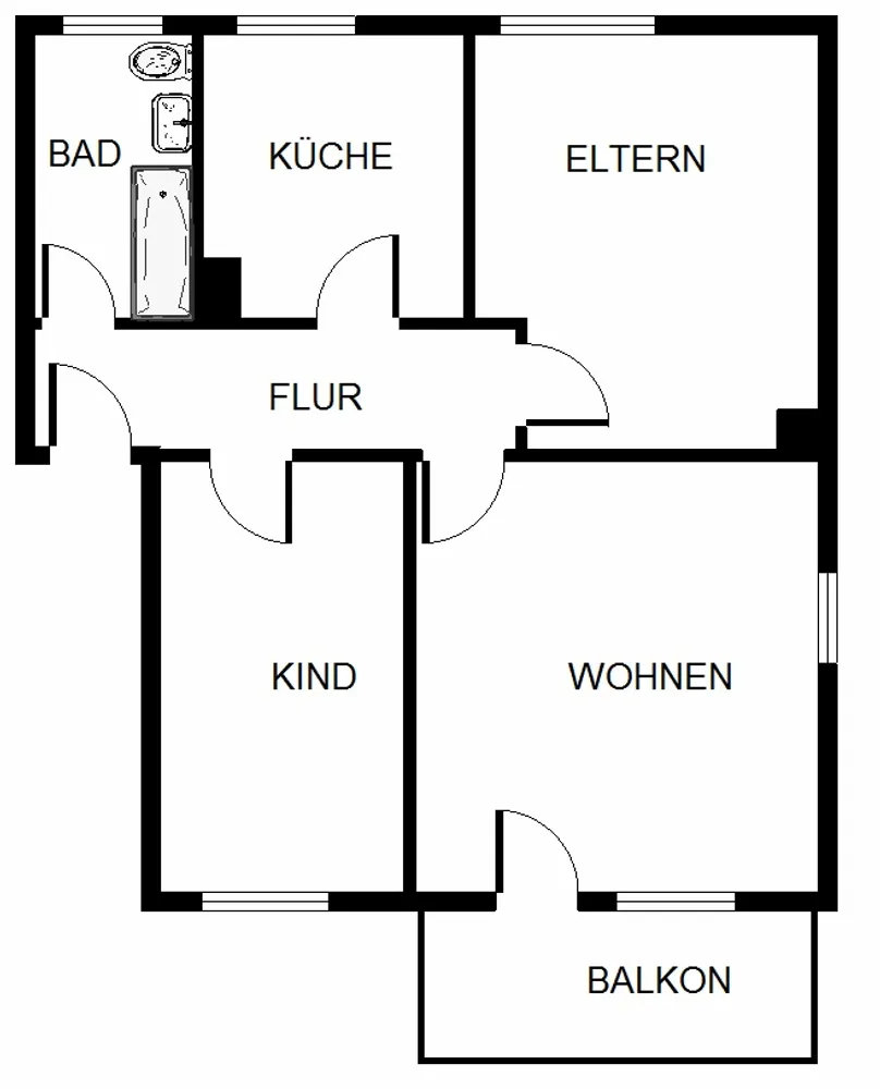 3 Zimmer Wohnung mit 59 m² in Bochum – Bild 2
