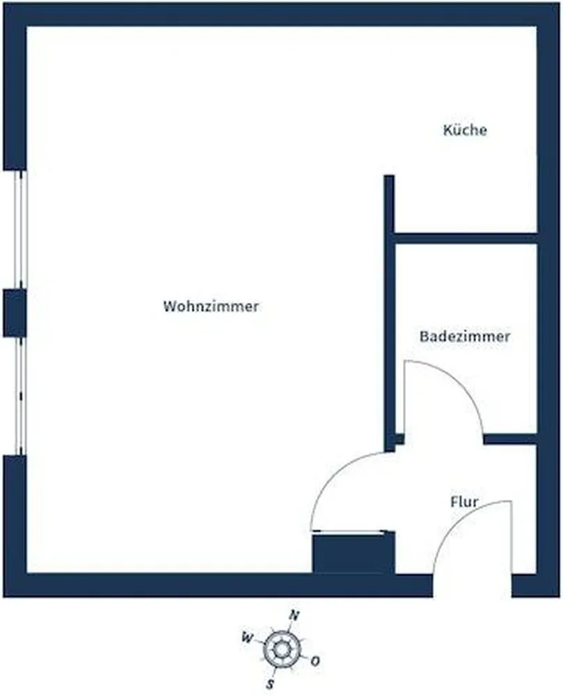 1 room apartment with 26 m² in Stuttgart – Photo 3
