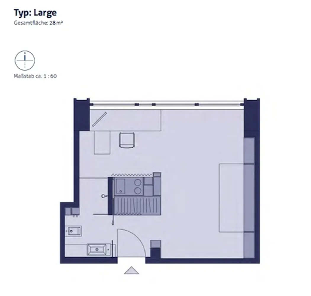 1 Zimmer Wohnung mit 28 m² in München – Bild 10