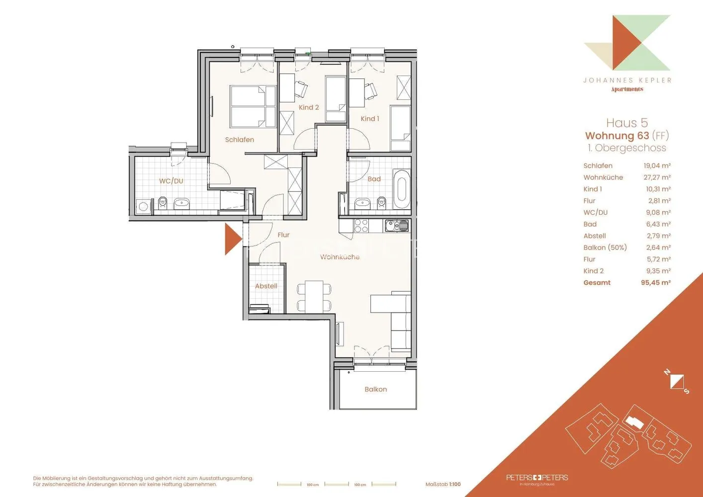 4 Zimmer Wohnung mit 95 m² in Lübeck – Bild 9