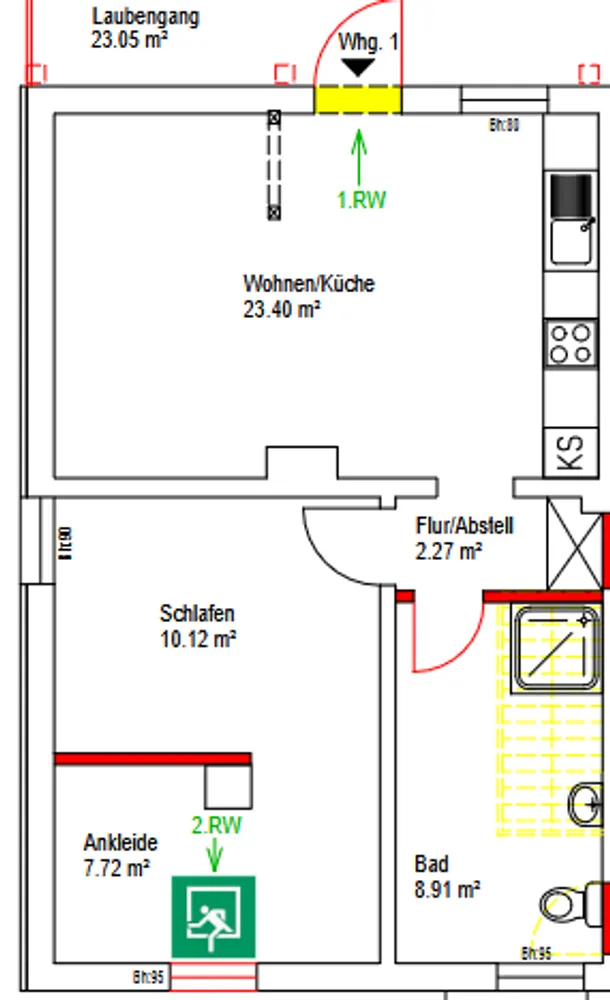2 Zimmer Wohnung mit 52 m² in Braunschweig – Bild 7