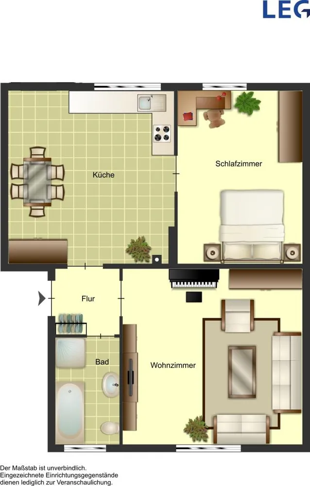 2 Zimmer Wohnung mit 48 m² in Bocholt – Bild 4
