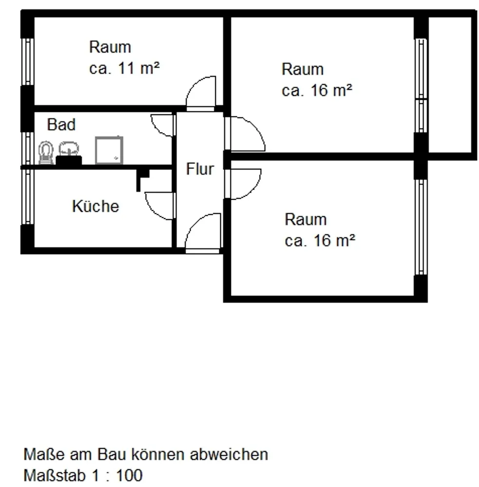 3 Zimmer Wohnung mit 60 m² in Halle (Saale) – Bild 5