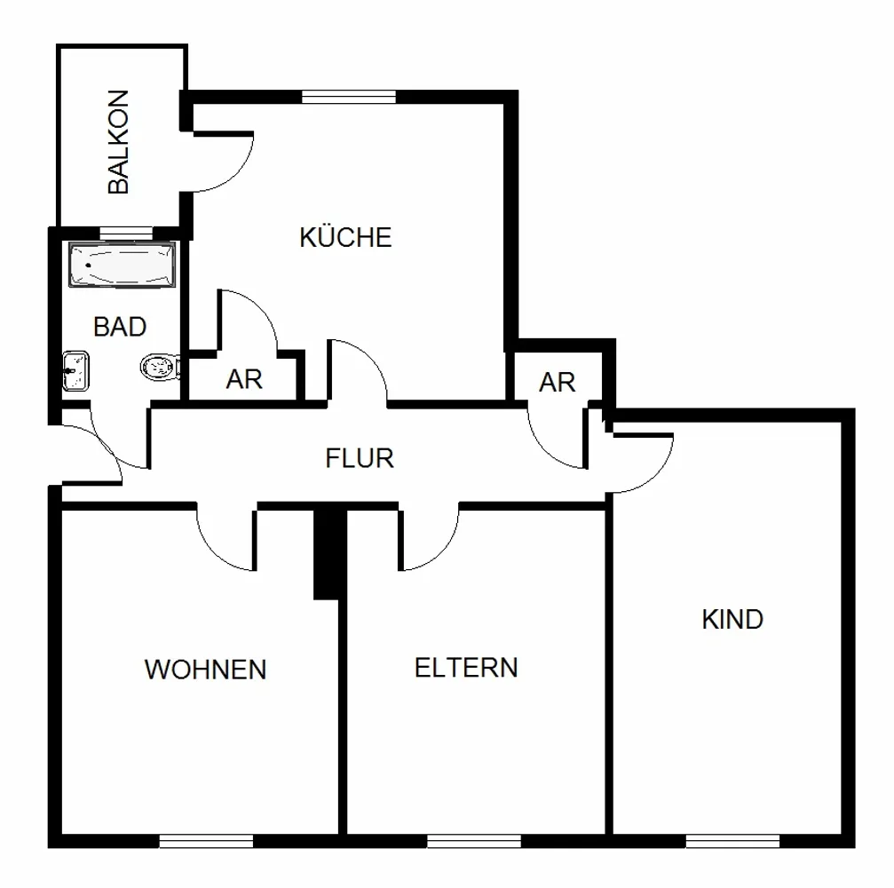 4 room apartment with 80 m² in Ludwigshafen am Rhein – Photo 2