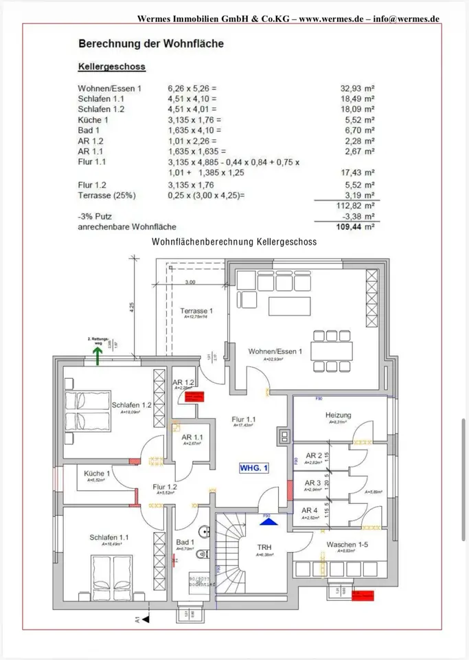 4 Zimmer Wohnung mit 109 m² in Georgsmarienhütte – Bild 3