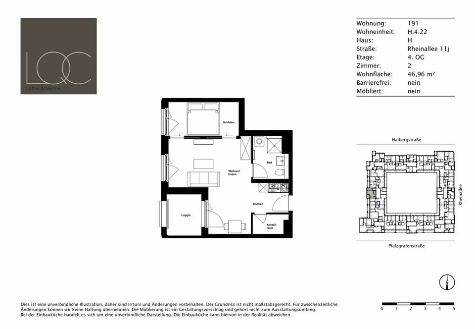 2 Zimmer Wohnung mit 48 m² in Ludwigshafen – Bild 5