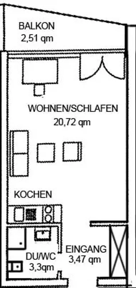1 room apartment with 30 m² in Mainz – Photo 8