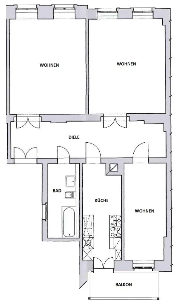 3 room apartment with 90 m² in Dresden – Photo 2
