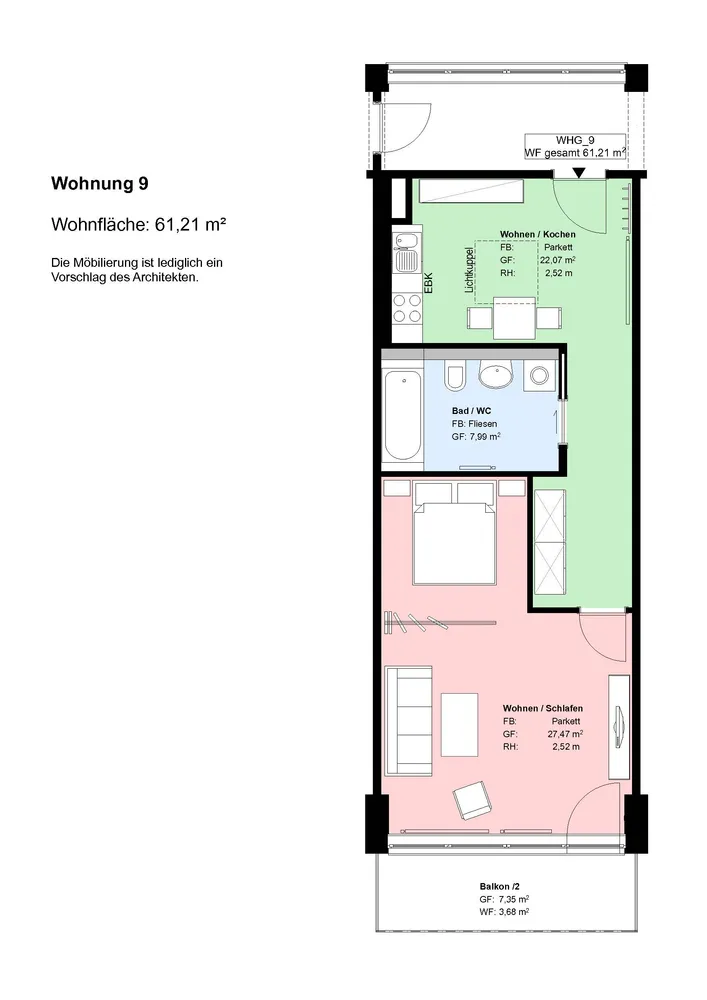 1 Zimmer Wohnung mit 61 m² in München – Bild 9