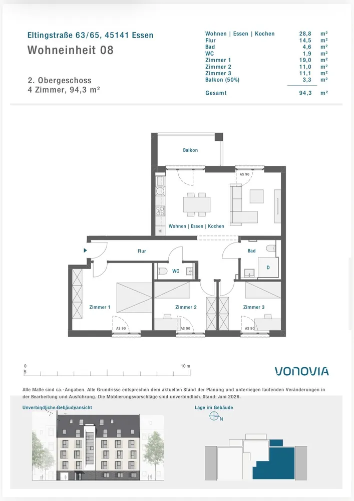 4 Zimmer Wohnung mit 94 m² in Essen – Bild 5