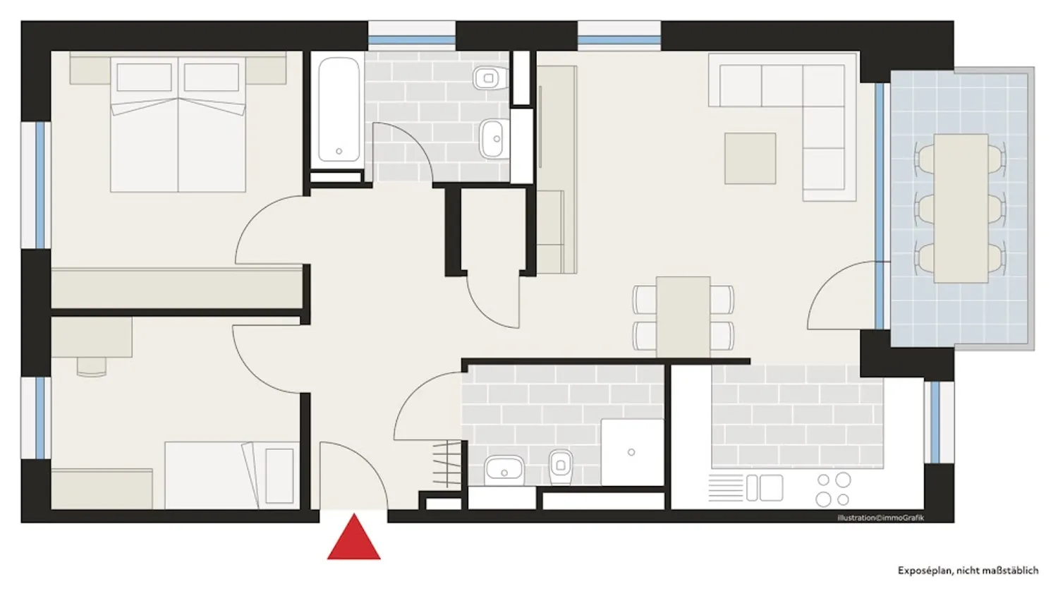 3 Zimmer Wohnung mit 83 m² in Neu-Ulm – Bild 4