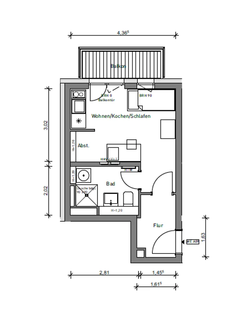 1 room apartment with 27 m² in Berlin – Photo 3