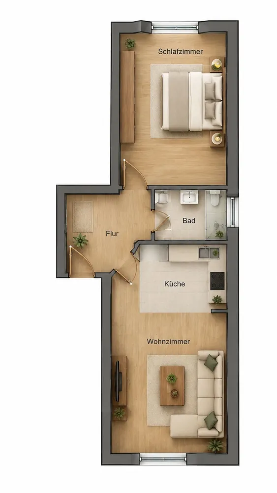 2 Zimmer Wohnung mit 42 m² in Frankfurt am Main – Bild 4
