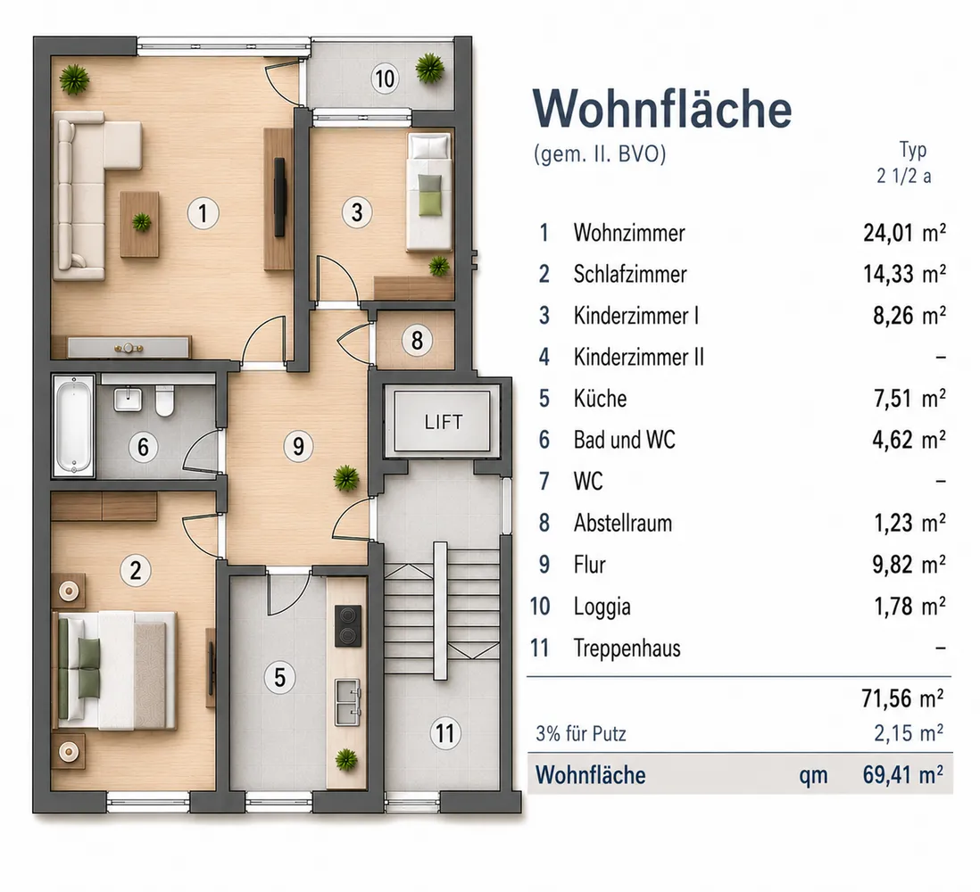 3 Zimmer Wohnung mit 69 m² in Nürnberg – Bild 5