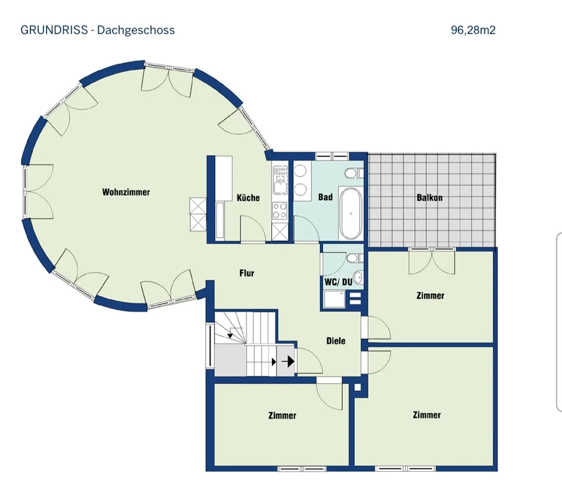 4 room apartment with 96 m² in Frankfurt am Main – Photo 12