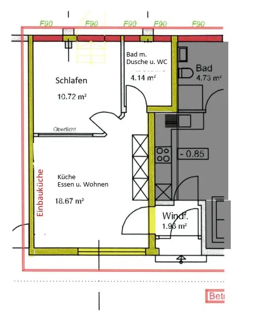Studio mit 47 m² in Backnang – Bild 10