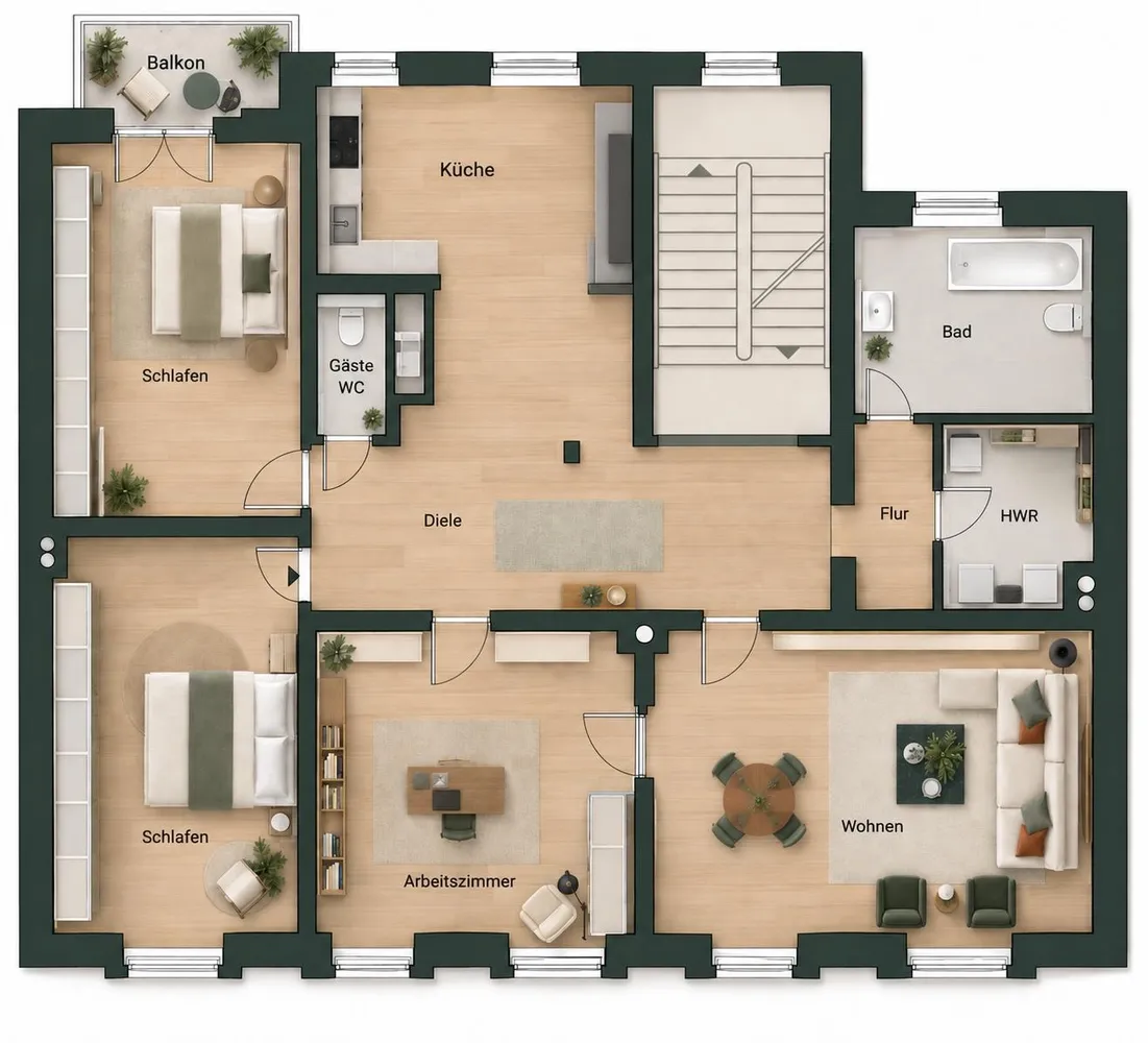 5 Zimmer Wohnung mit 135 m² in Mainz – Bild 12