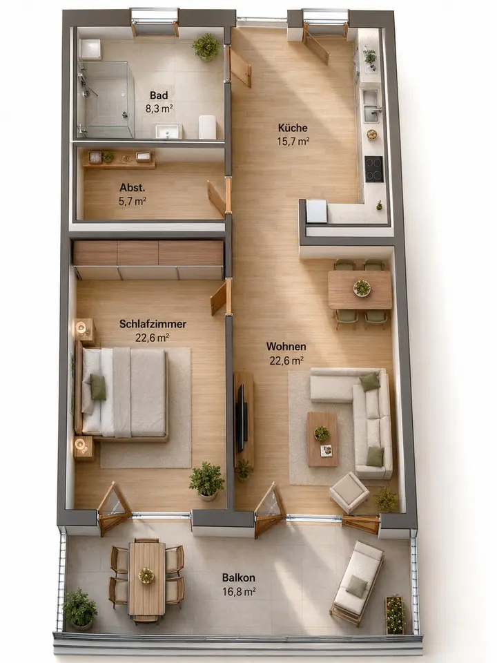2 Zimmer Wohnung mit 83 m² in Biberach an der Riß – Bild 8
