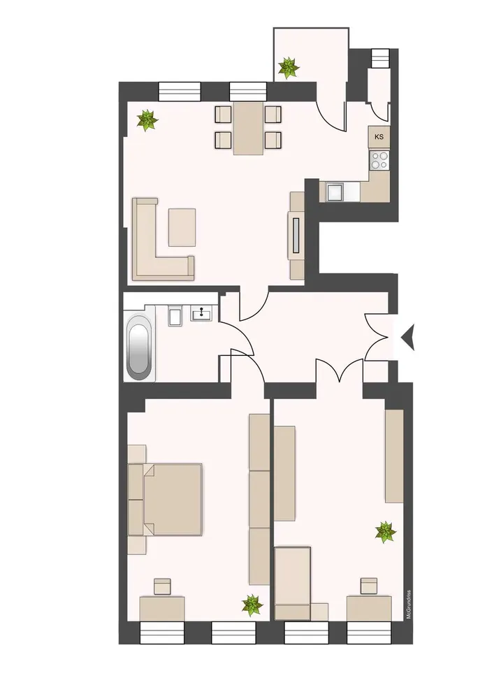3 Zimmer Wohnung mit 91 m² in Leipzig – Bild 2