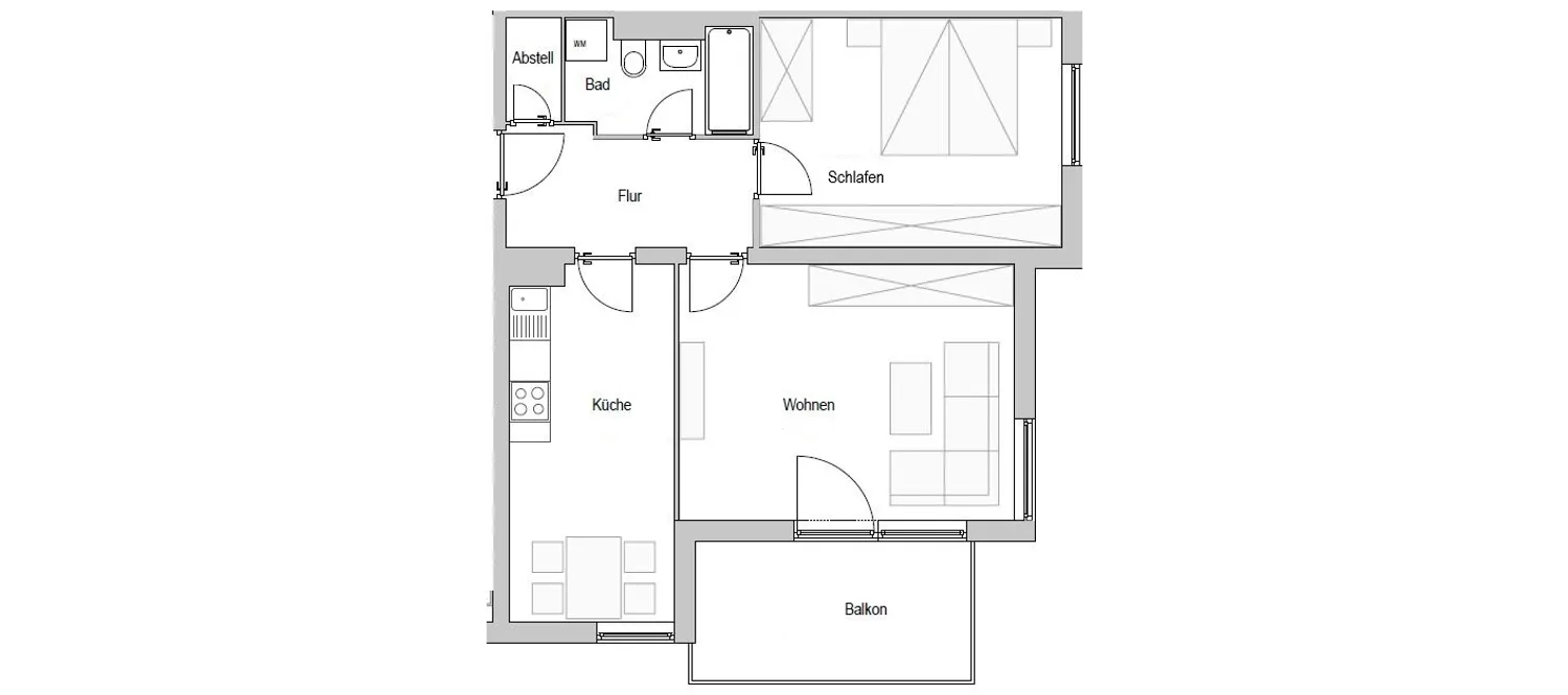 2 Zimmer Wohnung mit 62 m² in Würzburg – Bild 2