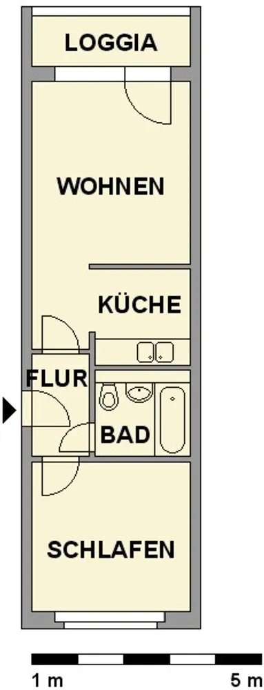 2 Zimmer Wohnung mit 41 m² in Chemnitz – Bild 3