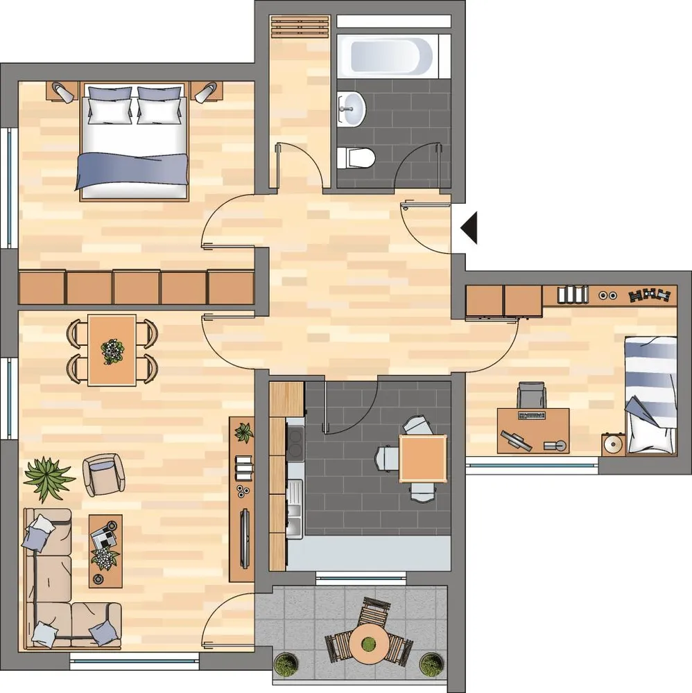3 Zimmer Wohnung mit 76 m² in Köln – Bild 1