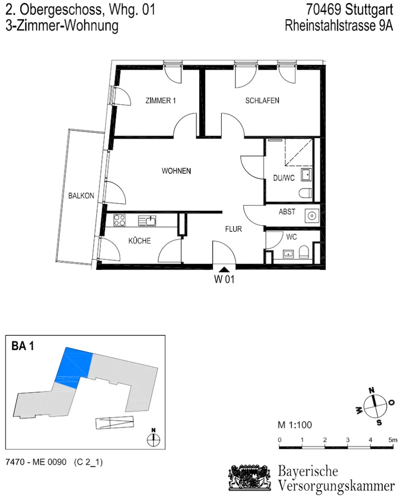 3 Zimmer Wohnung mit 76 m² in Stuttgart – Bild 6