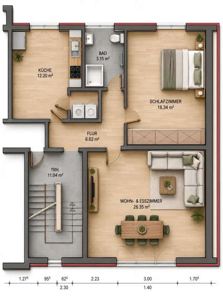 2 Zimmer Wohnung mit 75 m² in Saarbrücken – Bild 9