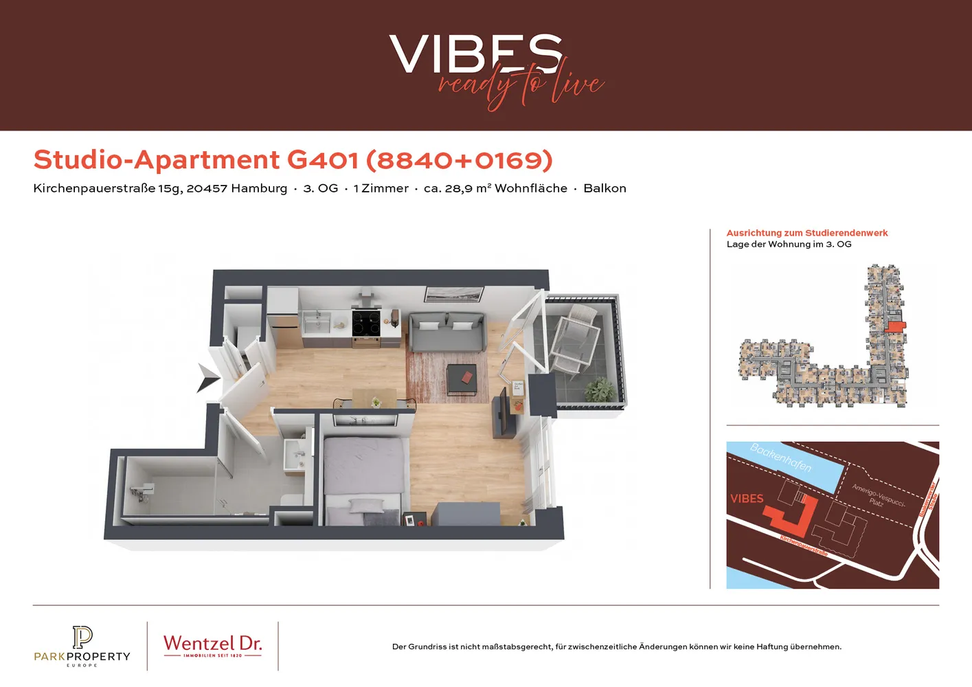 1 Zimmer Wohnung mit 29 m² in Hamburg – Bild 12