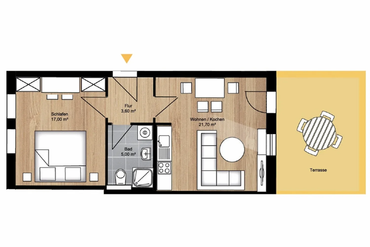 2 Zimmer Wohnung mit 52 m² in Dresden – Bild 2