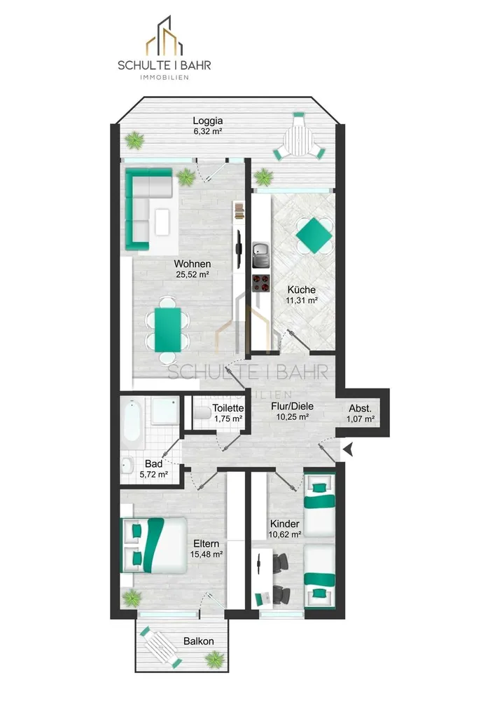 3 Zimmer Wohnung mit 90 m² in Hamm – Bild 10