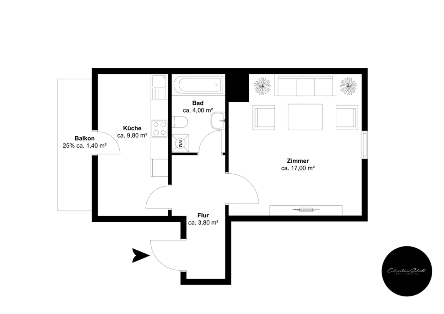 1 Zimmer Wohnung mit 39 m² in Chemnitz – Bild 10