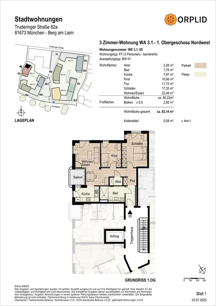 3 Zimmer Wohnung mit 83 m² in München – Bild 7