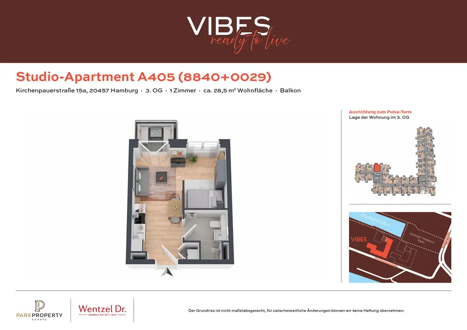 2 Zimmer Wohnung mit 29 m² in Hamburg – Bild 8