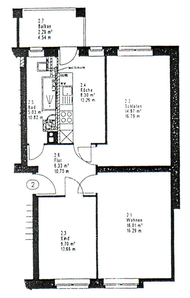3 Zimmer Wohnung mit 63 m² in Leipzig – Bild 2