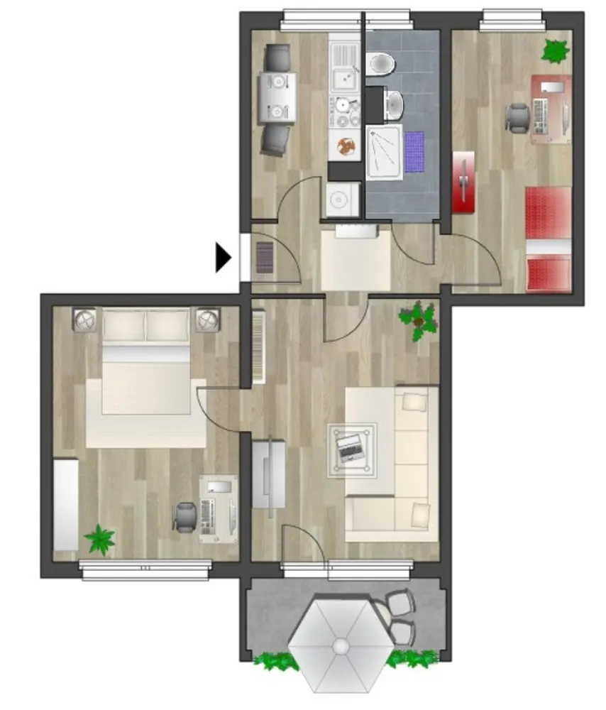 3 Zimmer Wohnung mit 58 m² in Chemnitz – Bild 2