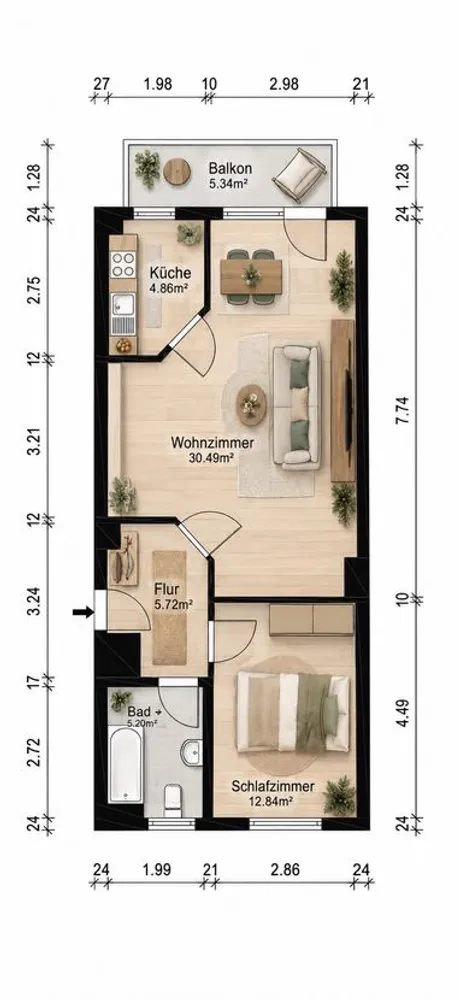 2 Zimmer Wohnung mit 62 m² in Leipzig – Bild 8