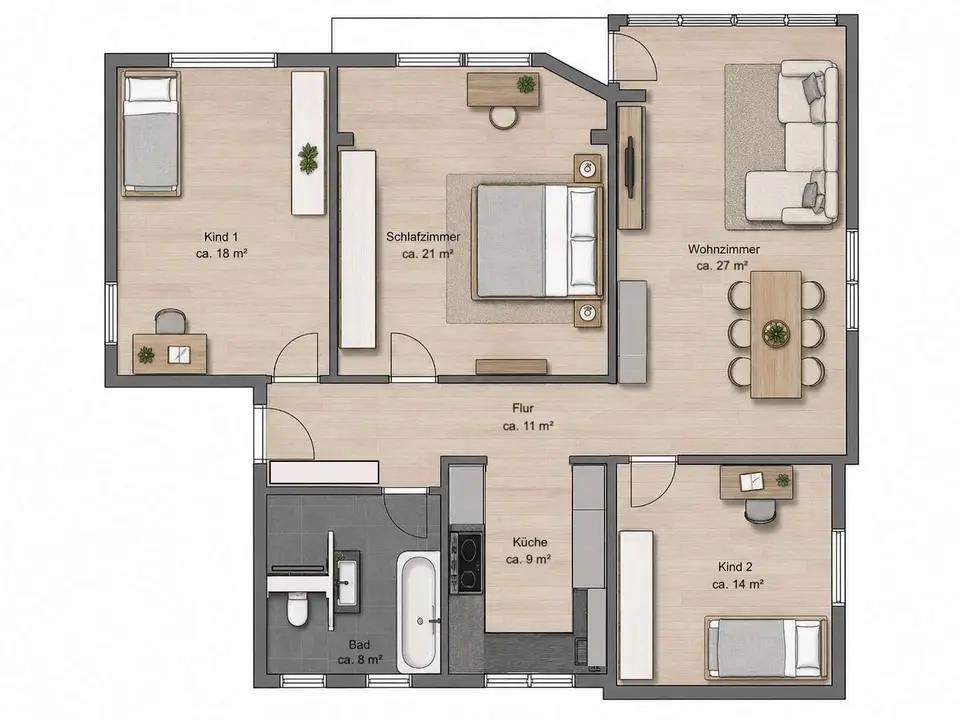 4 Zimmer Wohnung mit 110 m² in Backnang – Bild 5
