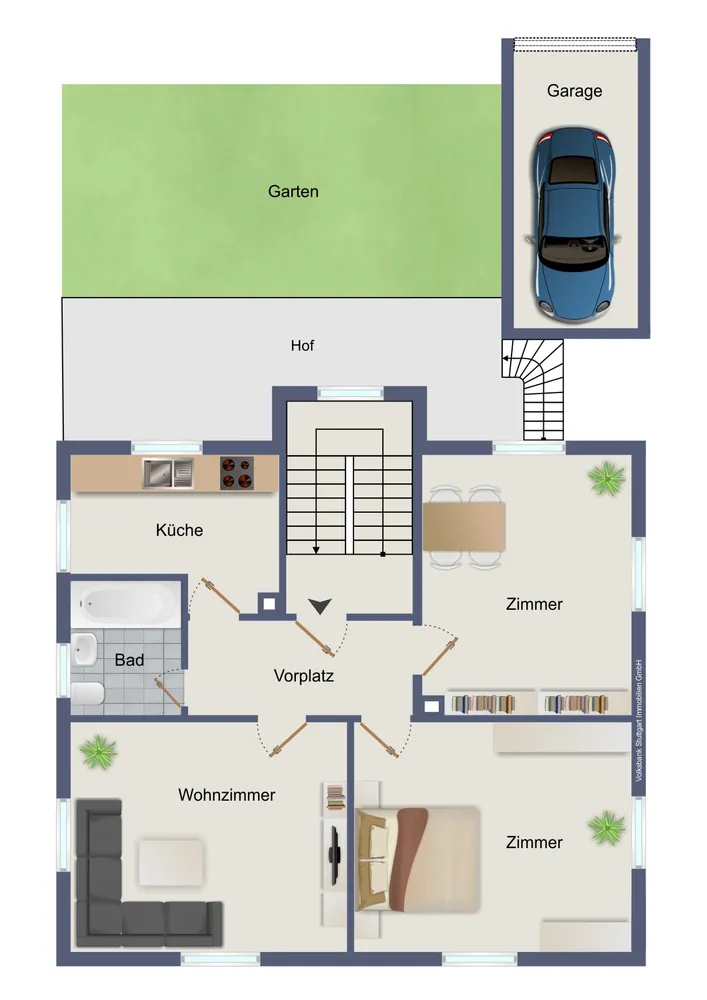 3 Zimmer Wohnung mit 73 m² in Stuttgart – Bild 2