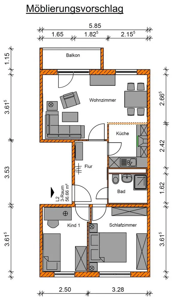 3 room apartment with 57 m² in Magdeburg – Photo 9