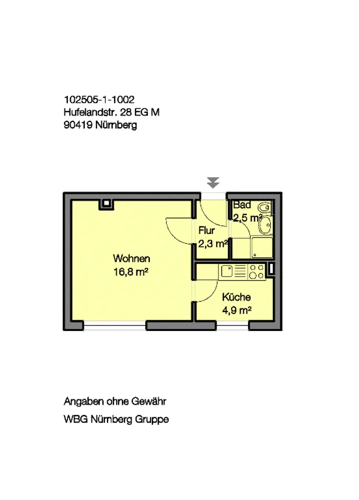 1 Zimmer Wohnung mit 27 m² in Nürnberg – Bild 4