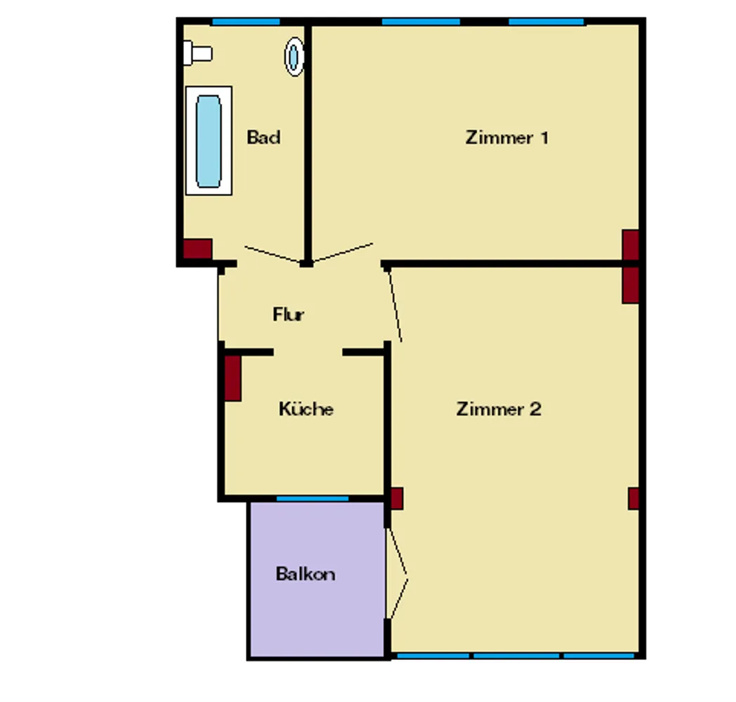 2 Zimmer Wohnung mit 58 m² in Bitterfeld-Wolfen – Bild 12